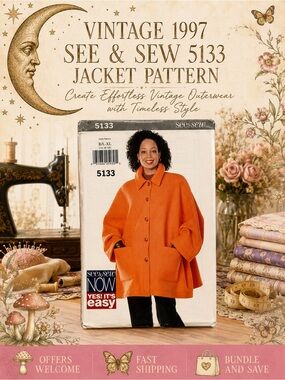 Vintage 1997 See & Sew 5133 Uncut Jacket Pattern L-XL
